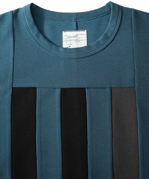 SHAREEF(シャリーフ)の「MILAN RIB SWITHING BIG-T(Tシャツ/カットソー・メンズ・ブラック/グリーン/ホワイト系その他/チャコール・1/2/3)」の14枚目の写真