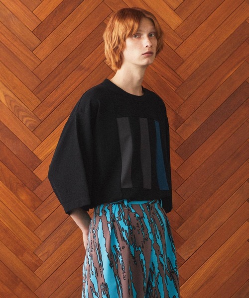 SHAREEF(シャリーフ)の「MILAN RIB SWITHING BIG-T(Tシャツ/カットソー・メンズ・ブラック/グリーン/ホワイト系その他/チャコール・1/2/3)」の20枚目の写真