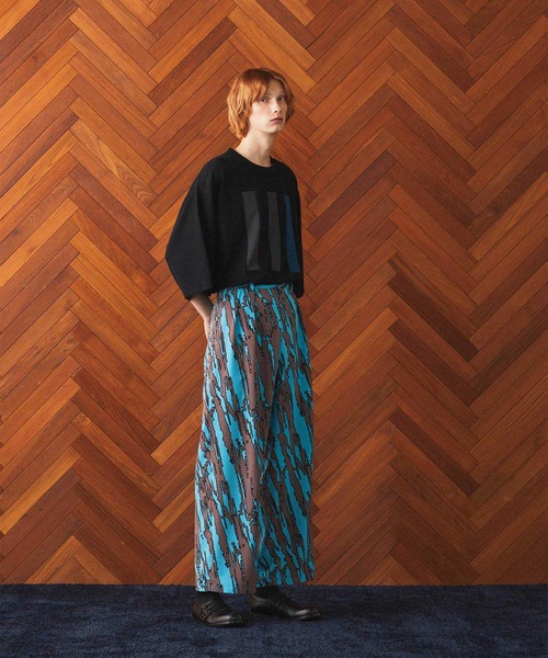 SHAREEF(シャリーフ)の「MILAN RIB SWITHING BIG-T(Tシャツ/カットソー・メンズ・ブラック/グリーン/ホワイト系その他/チャコール・1/2/3)」の21枚目の写真