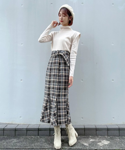 TITTY&CO.（ティティーアンドコー）の「ベルト付チェックマーメイド