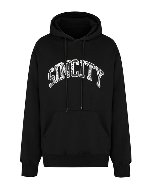 SINCITY(シンシティ)の「『SINCITY/シンシティ』SINCITY BANDANA HOODIE/ブランドロゴバンダナ柄 プルオーバーパーカー(パーカー・メンズ・ブラック・M/L)」の8枚目の写真