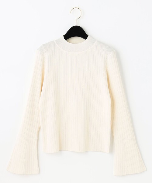 Diagram（ダイアグラム）の「フレア袖ニットトップ（ニット/セーター・レディース・ホワイト/ブラック/ライトグリーン・36）」の2枚目の写真