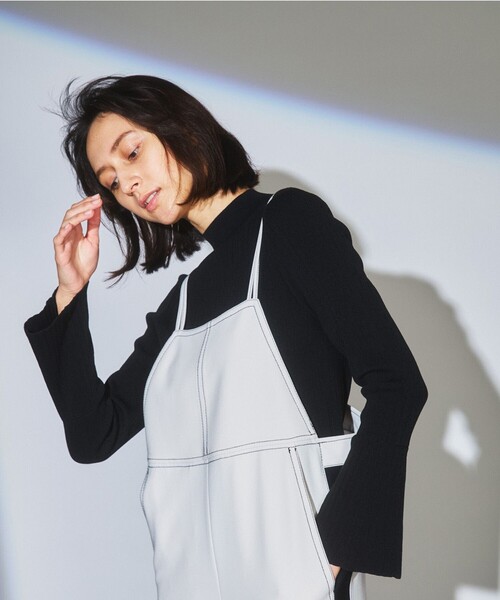 Diagram（ダイアグラム）の「フレア袖ニットトップ（ニット/セーター・レディース・ホワイト/ブラック/ライトグリーン・36）」の3枚目の写真