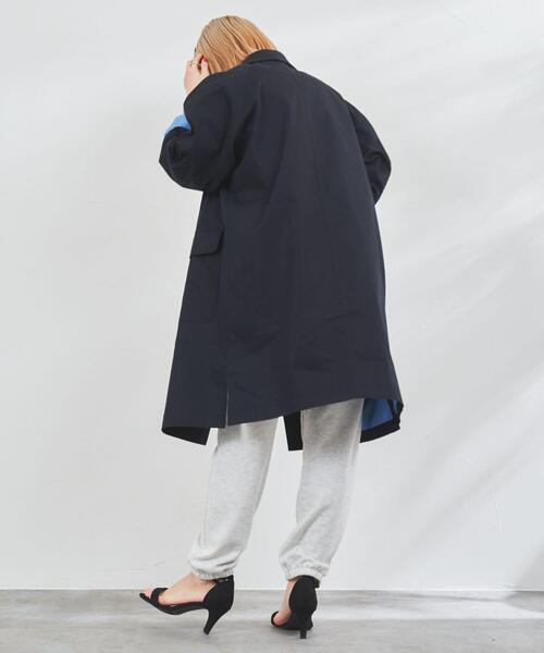 coen（コーエン）の「サイドスリットステンカラーコート#（ステンカラーコート・レディース・ベージュ/ネイビー/オフホワイト・SMALL/LARGE/MEDIUM）」の13枚目の写真
