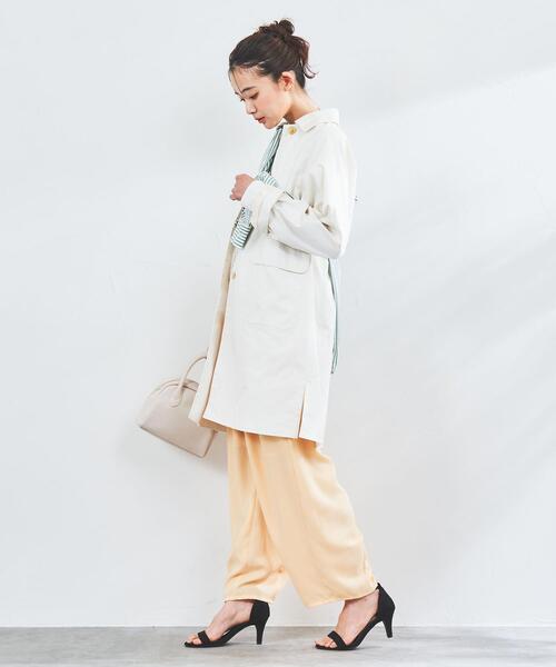 coen（コーエン）の「サイドスリットステンカラーコート#（ステンカラーコート・レディース・ベージュ/ネイビー/オフホワイト・SMALL/LARGE/MEDIUM）」の17枚目の写真