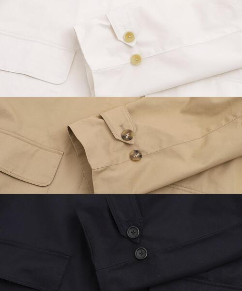 coen（コーエン）の「サイドスリットステンカラーコート#（ステンカラーコート・レディース・ベージュ/ネイビー/オフホワイト・SMALL/LARGE/MEDIUM）」の21枚目の写真