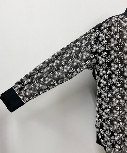 DIARIUM（ディアリウム）の「モダールナイロンシャツブラウス（シャツ/ブラウス・レディース・ブラック/アイボリー・M）」の5枚目の写真