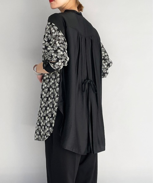 DIARIUM（ディアリウム）の「モダールナイロンシャツブラウス（シャツ/ブラウス・レディース・ブラック/アイボリー・M）」の20枚目の写真