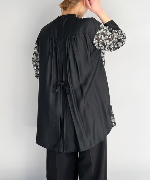 DIARIUM（ディアリウム）の「モダールナイロンシャツブラウス（シャツ/ブラウス・レディース・ブラック/アイボリー・M）」の21枚目の写真