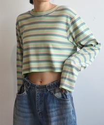 Alley by w closet | 【Alley】マルチボーダーテレコクループルオーバー(Tシャツ/カットソー)