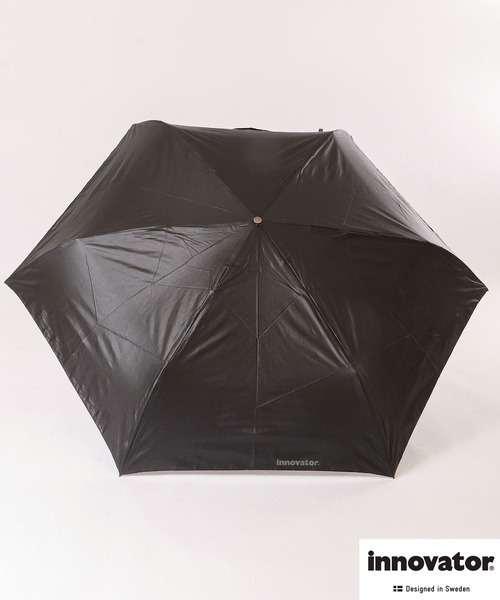 innovator（イノベーター）の「innovator 軽量折りたたみ傘　58cm（折りたたみ傘・メンズ・グレー/ネイビー/オレンジ/ライトブルー/ブラック/イエロー/グリーン・58）」の2枚目の写真