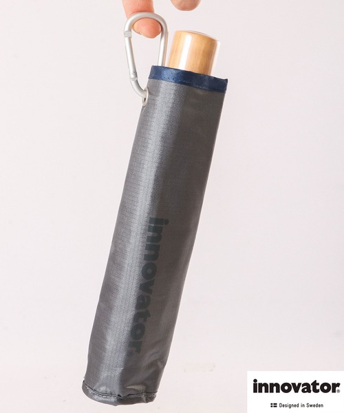 innovator（イノベーター）の「innovator 軽量折りたたみ傘　58cm（折りたたみ傘・メンズ・グレー/ネイビー/オレンジ/ライトブルー/ブラック/イエロー/グリーン・58）」の21枚目の写真