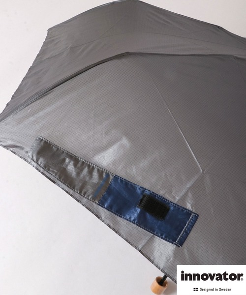 innovator（イノベーター）の「innovator 軽量折りたたみ傘　58cm（折りたたみ傘・メンズ・グレー/ネイビー/オレンジ/ライトブルー/ブラック/イエロー/グリーン・58）」の16枚目の写真