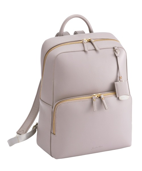 Jewelna Rose（ジュエルナローズ）の「フレイヤ・リュック2 A4ジャストサイズ 16125（バックパック/リュック・レディース・ライトグレー/スモークピンク/ブラック/ベージュ/アッシュグレー/クリーム/ネイビー/グレイッシュブルー/ホワイト/ホワイト系その他/ブラウン・FREE）」の19枚目の写真