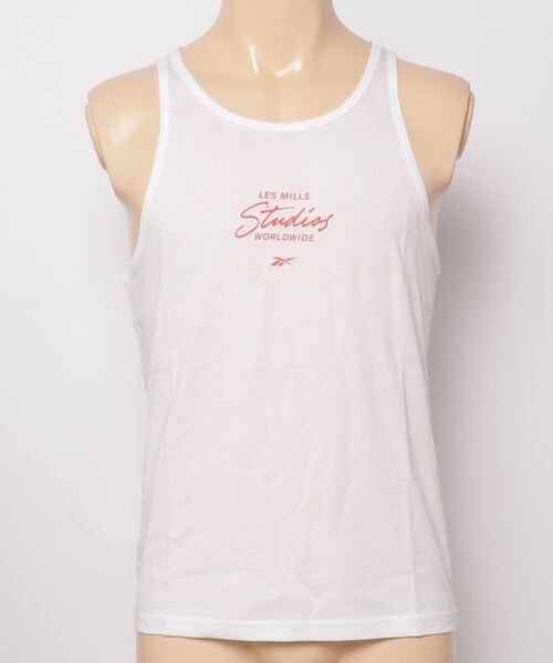 Reebok(リーボック)の「レズミルズ グラフィック タンク トップ / Les Mills Graphic Tank Top(タンクトップ・メンズ・ブラック/ホワイト/レッド/ブルー・XXX-LARGE/LARGE/XX-LARGE/X-SMALL/SMALL/X-LARGE/MEDIUM)」の18枚目の写真