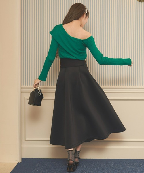 VIOLETTA（ヴィオレッタ）の「ボンディングスカート（スカート・レディース・ブラック/ピンク/カーキ・SMALL/MEDIUM）」の6枚目の写真