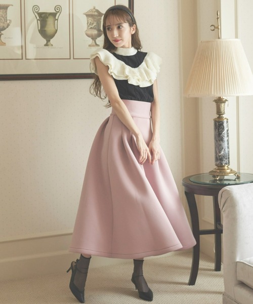 VIOLETTA（ヴィオレッタ）の「ボンディングスカート（スカート・レディース・ブラック/ピンク/カーキ・SMALL/MEDIUM）」の13枚目の写真