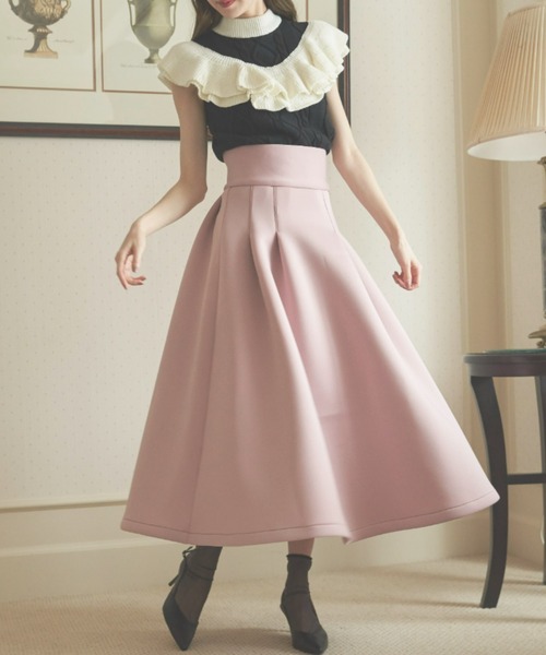 VIOLETTA（ヴィオレッタ）の「ボンディングスカート（スカート・レディース・ブラック/ピンク/カーキ・SMALL/MEDIUM）」の16枚目の写真