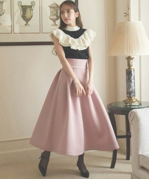 VIOLETTA（ヴィオレッタ）の「ボンディングスカート（スカート・レディース・ブラック/ピンク/カーキ・SMALL/MEDIUM）」の12枚目の写真