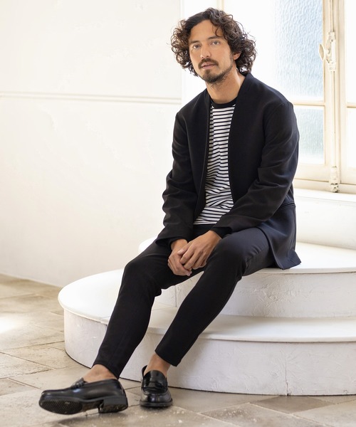 Magine(マージン)の「mlt3725-BORDER LONG SLEEVE CUT SEW カットソー(Tシャツ/カットソー・メンズ・ブラック/ホワイト/チャコール・44/46/48)」の10枚目の写真