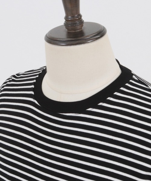 Magine(マージン)の「mlt3725-BORDER LONG SLEEVE CUT SEW カットソー(Tシャツ/カットソー・メンズ・ブラック/ホワイト/チャコール・44/46/48)」の18枚目の写真