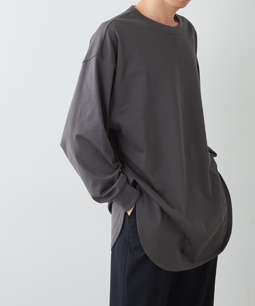 Lui's（ルイス）の「ウルティマ ロングテールロンT（Tシャツ/カットソー・メンズ・ホワイト/ブラック/グリーン/グレー・FREE）」の3枚目の写真