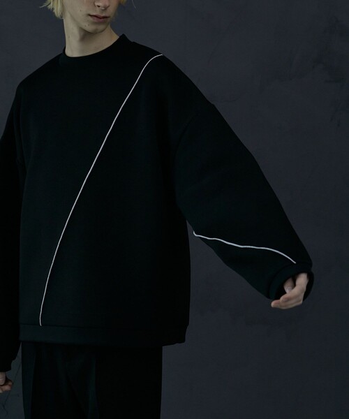 PUBLIC TOKYO（パブリックトウキョウ）の「【ユニセックス】メローステッチオーバーサイズスウェットプルオーバー（スウェット・メンズ・ブラック/ベージュ/ダークグレー/ミント/ベージュ系その他/ブラック系その他/ネイビー/パープル/グリーン・1/2）」の22枚目の写真