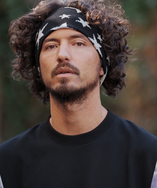 CAMBIO(カンビオ)の「mko10300-Star Jacquard Hair Band ヘアバンド(その他ヘアアクセサリー・メンズ・チャコールグレー/ブラック/ネイビー・FREE)」の4枚目の写真