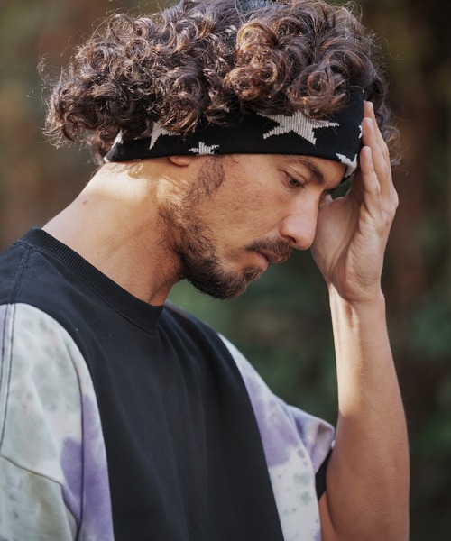 CAMBIO(カンビオ)の「mko10300-Star Jacquard Hair Band ヘアバンド(その他ヘアアクセサリー・メンズ・チャコールグレー/ブラック/ネイビー・FREE)」の5枚目の写真