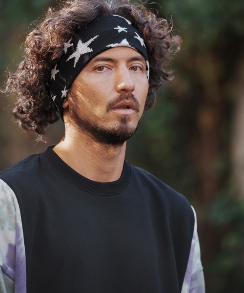 CAMBIO(カンビオ)の「mko10300-Star Jacquard Hair Band ヘアバンド(その他ヘアアクセサリー・メンズ・チャコールグレー/ブラック/ネイビー・FREE)」の6枚目の写真