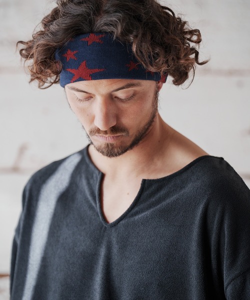 CAMBIO(カンビオ)の「mko10300-Star Jacquard Hair Band ヘアバンド(その他ヘアアクセサリー・メンズ・チャコールグレー/ブラック/ネイビー・FREE)」の9枚目の写真