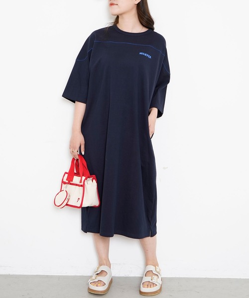 MILKFED.（ミルクフェド）の「FOOTBALL DRESS（ワンピース・レディース・ホワイト/ネイビー・ONE SIZE）」の13枚目の写真