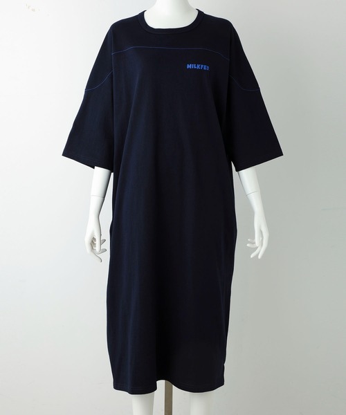 MILKFED.（ミルクフェド）の「FOOTBALL DRESS（ワンピース・レディース・ホワイト/ネイビー・ONE SIZE）」の15枚目の写真