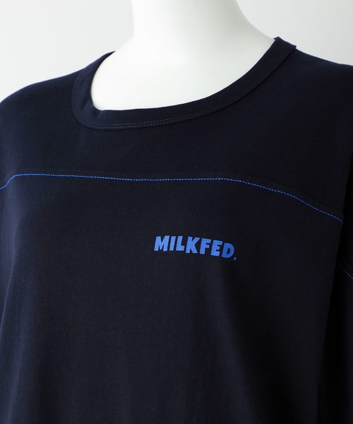 MILKFED.（ミルクフェド）の「FOOTBALL DRESS（ワンピース・レディース・ホワイト/ネイビー・ONE SIZE）」の9枚目の写真