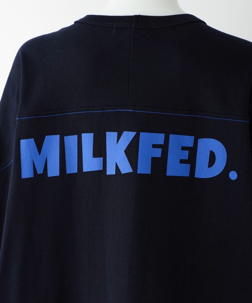 MILKFED.（ミルクフェド）の「FOOTBALL DRESS（ワンピース・レディース・ホワイト/ネイビー・ONE SIZE）」の4枚目の写真