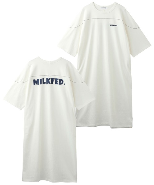 MILKFED.（ミルクフェド）の「FOOTBALL DRESS（ワンピース・レディース・ホワイト/ネイビー・ONE SIZE）」の12枚目の写真