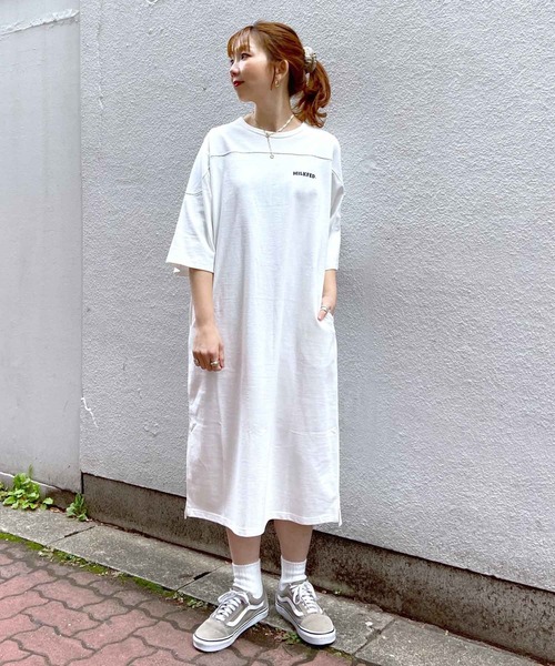 MILKFED.（ミルクフェド）の「FOOTBALL DRESS（ワンピース・レディース・ホワイト/ネイビー・ONE SIZE）」の18枚目の写真
