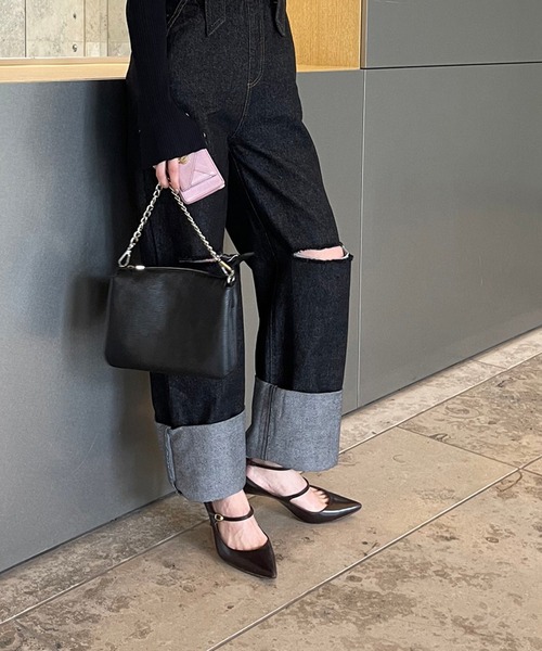 Ezick（エジック）の「ストレートデニムサロペット（サロペット/オーバーオール・レディース・ブラック・FREE）」の17枚目の写真