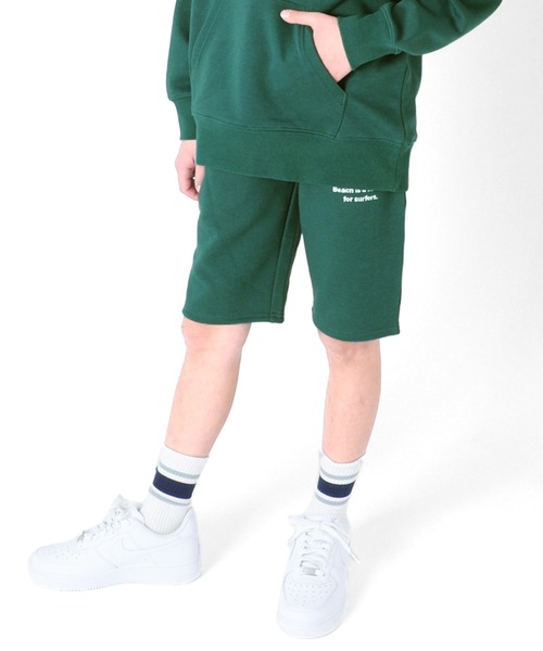 GLAZOS(グラソス)の「裏毛・ロゴスウェットハーフパンツ【セットアップ対応】(その他パンツ・キッズ・グリーン/ブルー/オレンジ・150cm/160cm/130cm/170cm/140cm)」の2枚目の写真