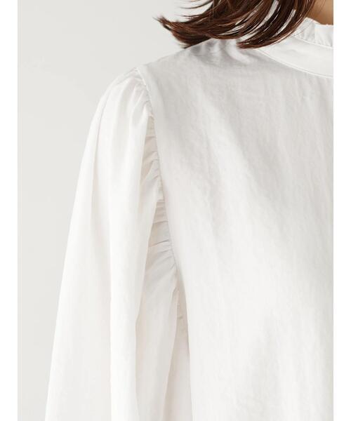 Green　Parks（グリーンパークス）の「・ELENCARE DUE フリルスタンドカラーブラウス（シャツ/ブラウス・レディース・オフホワイト/ブラック/ラベンダー/イエロー・FREE）」の13枚目の写真