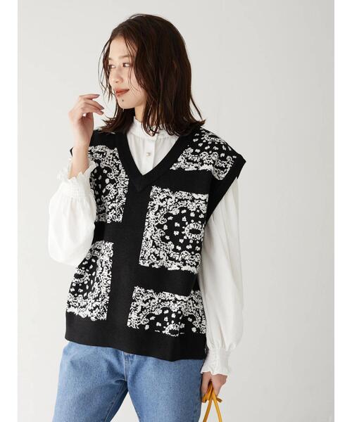 Green　Parks（グリーンパークス）の「・ELENCARE DUE フリルスタンドカラーブラウス（シャツ/ブラウス・レディース・オフホワイト/ブラック/ラベンダー/イエロー・FREE）」の18枚目の写真