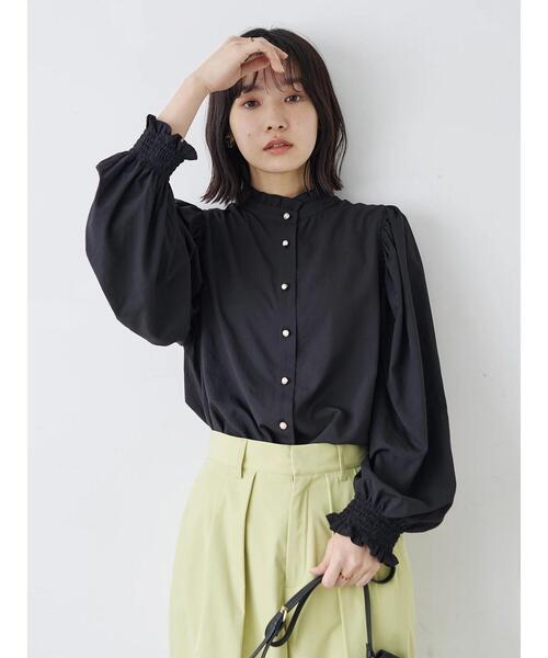 Green　Parks（グリーンパークス）の「・ELENCARE DUE フリルスタンドカラーブラウス（シャツ/ブラウス・レディース・オフホワイト/ブラック/ラベンダー/イエロー・FREE）」の22枚目の写真