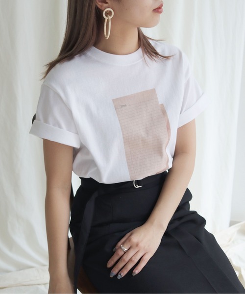 HER CLOSET（ハークローゼット）の「【HERCLOSET】5.6オンスオリジナルアート柄プリントT（Tシャツ/カットソー・レディース・ホワイト/ホワイト系その他/ホワイト系その他2・S/M）」の3枚目の写真