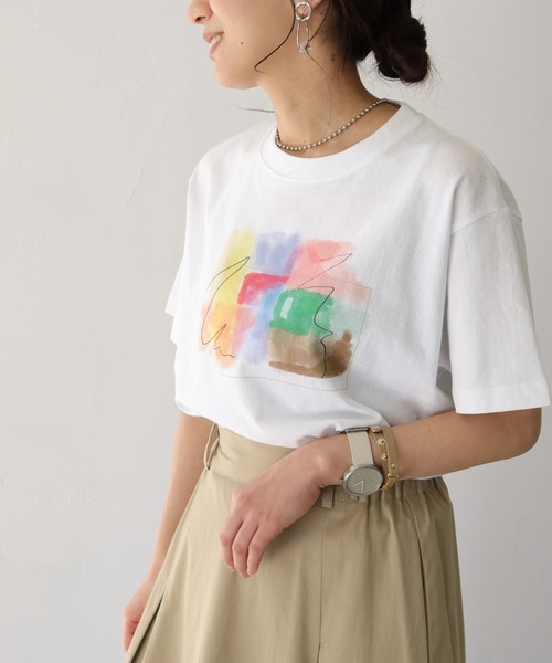 HER CLOSET（ハークローゼット）の「【HERCLOSET】5.6オンスオリジナルアート柄プリントT（Tシャツ/カットソー・レディース・ホワイト/ホワイト系その他/ホワイト系その他2・S/M）」の19枚目の写真