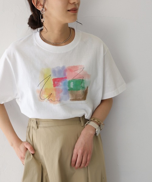 HER CLOSET（ハークローゼット）の「【HERCLOSET】5.6オンスオリジナルアート柄プリントT（Tシャツ/カットソー・レディース・ホワイト/ホワイト系その他/ホワイト系その他2・S/M）」の18枚目の写真