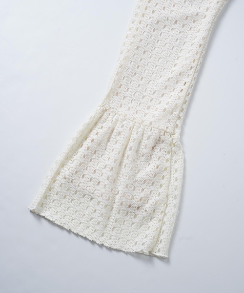 X-girl（エックスガール）の「CROCHET RUFFLE PANTS（その他パンツ・レディース・ライトブルー/ブラック/オフホワイト・S/M/XS）」の19枚目の写真