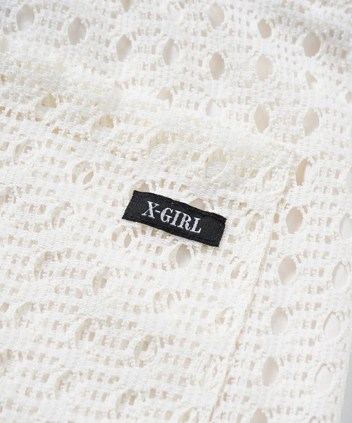 X-girl（エックスガール）の「CROCHET RUFFLE PANTS（その他パンツ・レディース・ライトブルー/ブラック/オフホワイト・S/M/XS）」の21枚目の写真