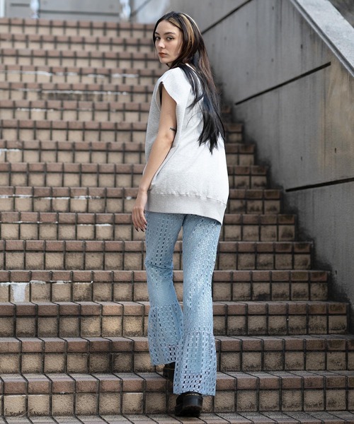 X-girl（エックスガール）の「CROCHET RUFFLE PANTS（その他