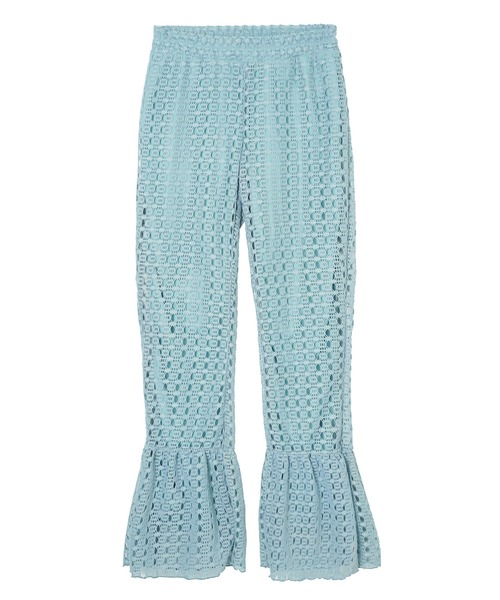 X-girl（エックスガール）の「CROCHET RUFFLE PANTS（その他パンツ・レディース・ライトブルー/ブラック/オフホワイト・S/M/XS）」の14枚目の写真