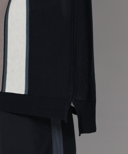 niko and...(ニコアンド)の「アシメストライプニットポロシャツ(ポロシャツ・メンズ・ネイビー/オフホワイト/グリーン・MEDIUM/LARGE)」の18枚目の写真